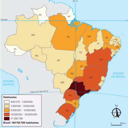 Distribuição da População Brasileira Cola da Web